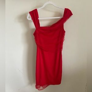 Beautiful red asymmetric Majorelle dress